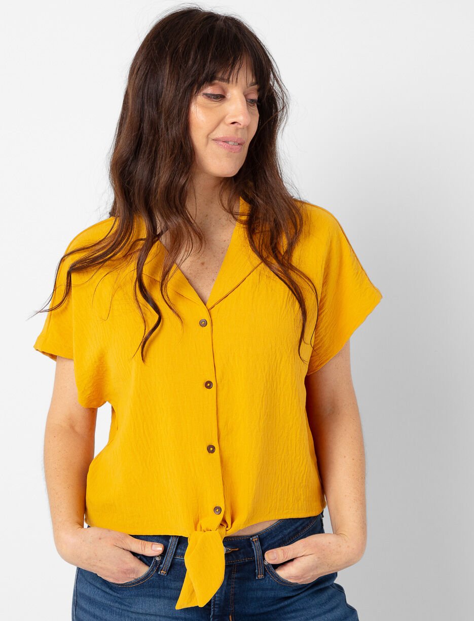 Blouse nouée à manches dolman