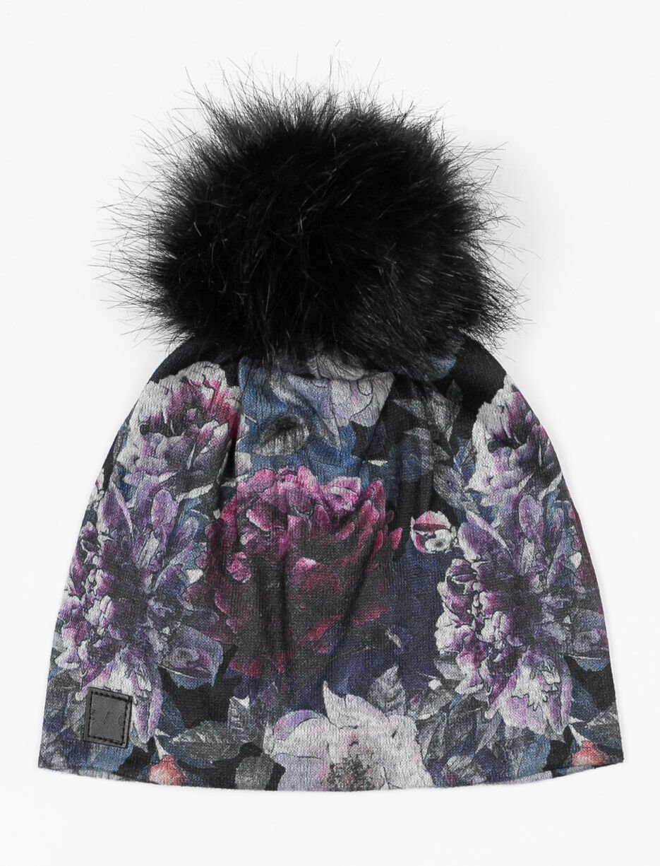Floral Pompom Beanie - Baby