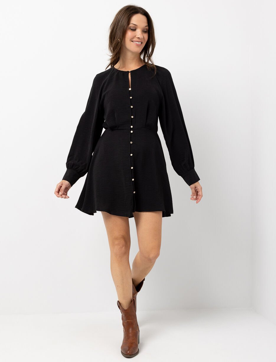 Robe cintrée à la taille à boutons Robe cintrée à la taille à boutons