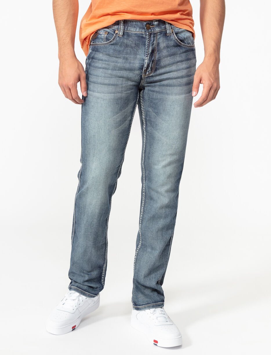 Jean à taille régulière et jambe droite