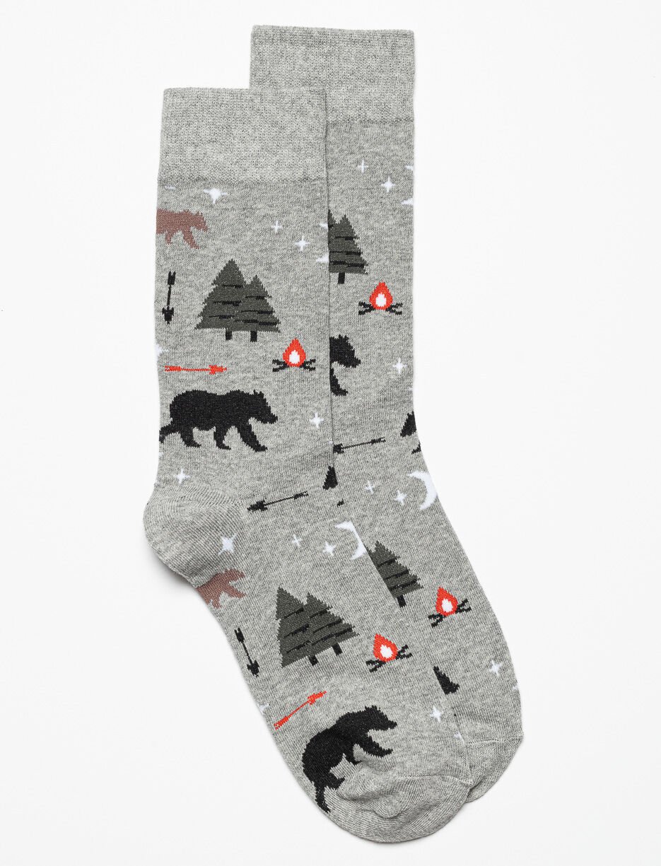 Printed Crew Socks