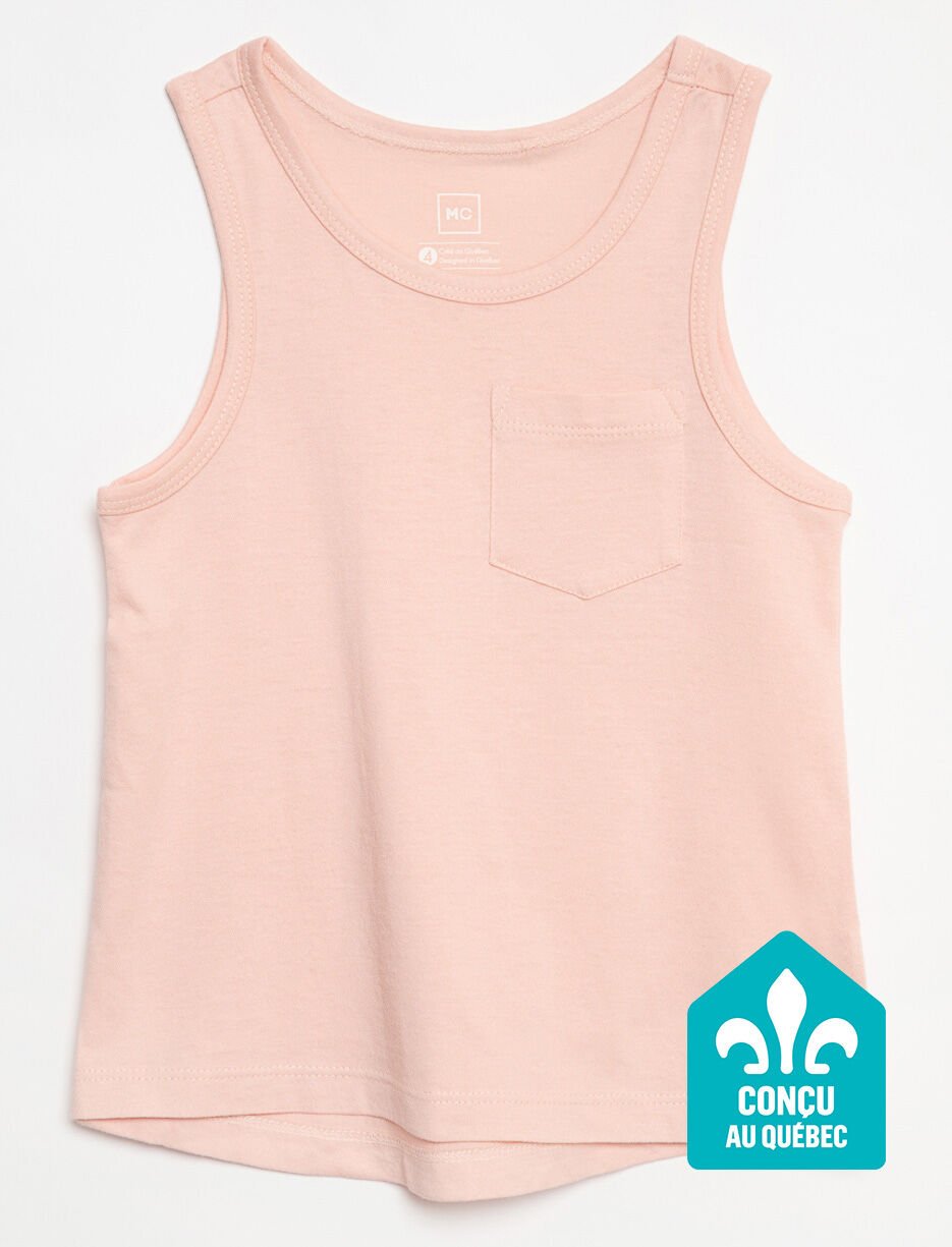 Solid Pocket Tank Top