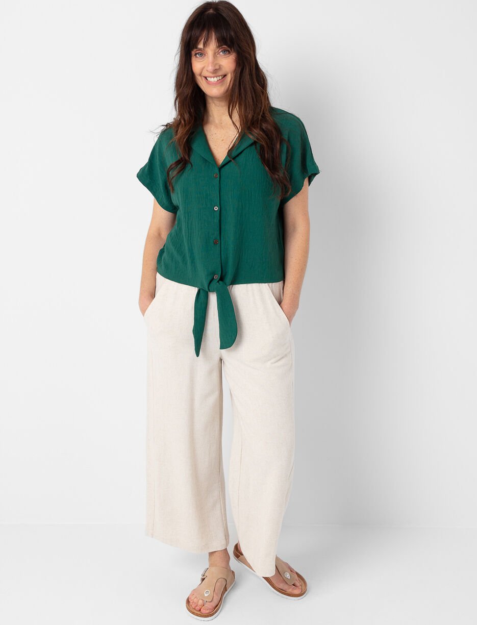 Blouse nouée à manches dolman