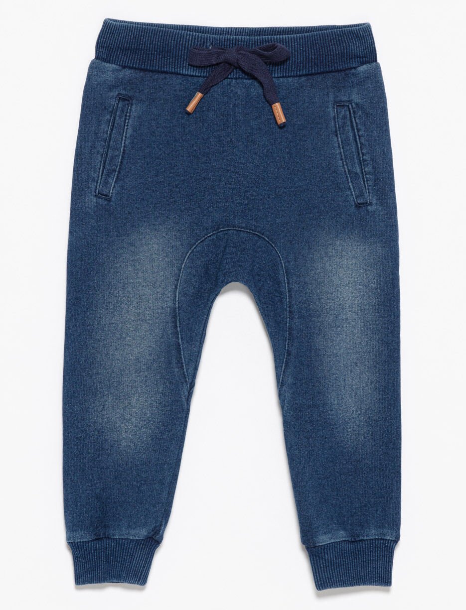 Jogger en denim extensible