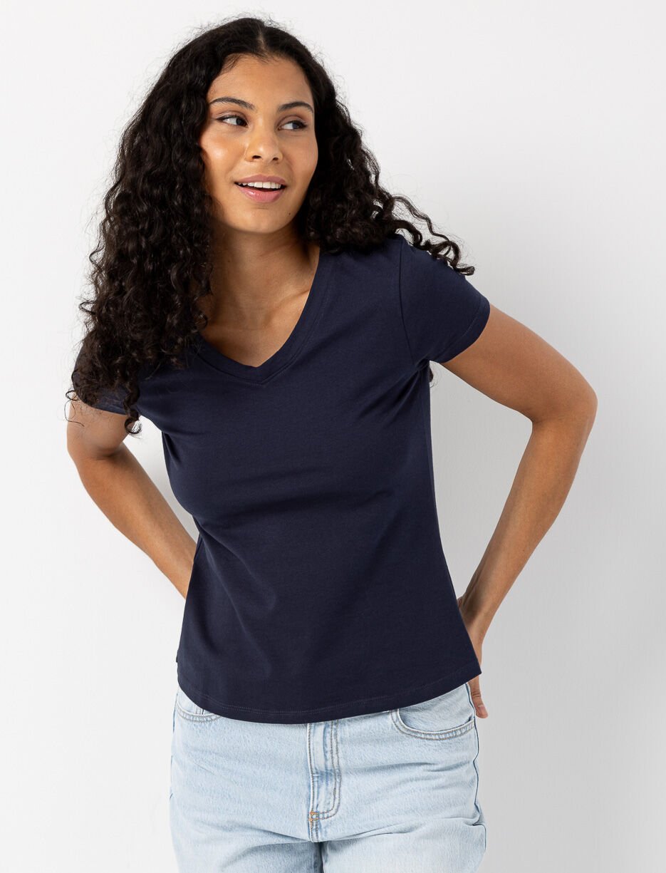 Organic Cotton Basic V-Neck T-Shirt