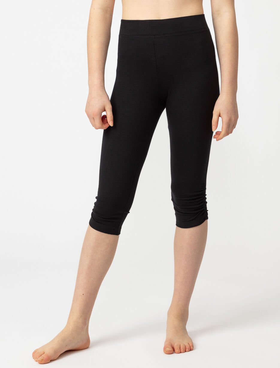 Solid Organic Cotton Capri Leggings