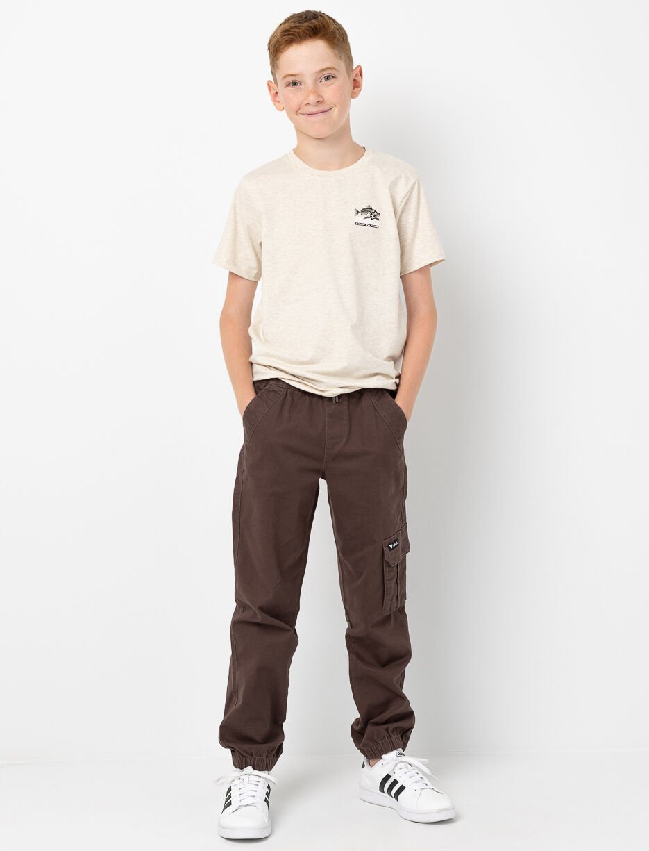 Pantalon jogger cargo en coton ajustable