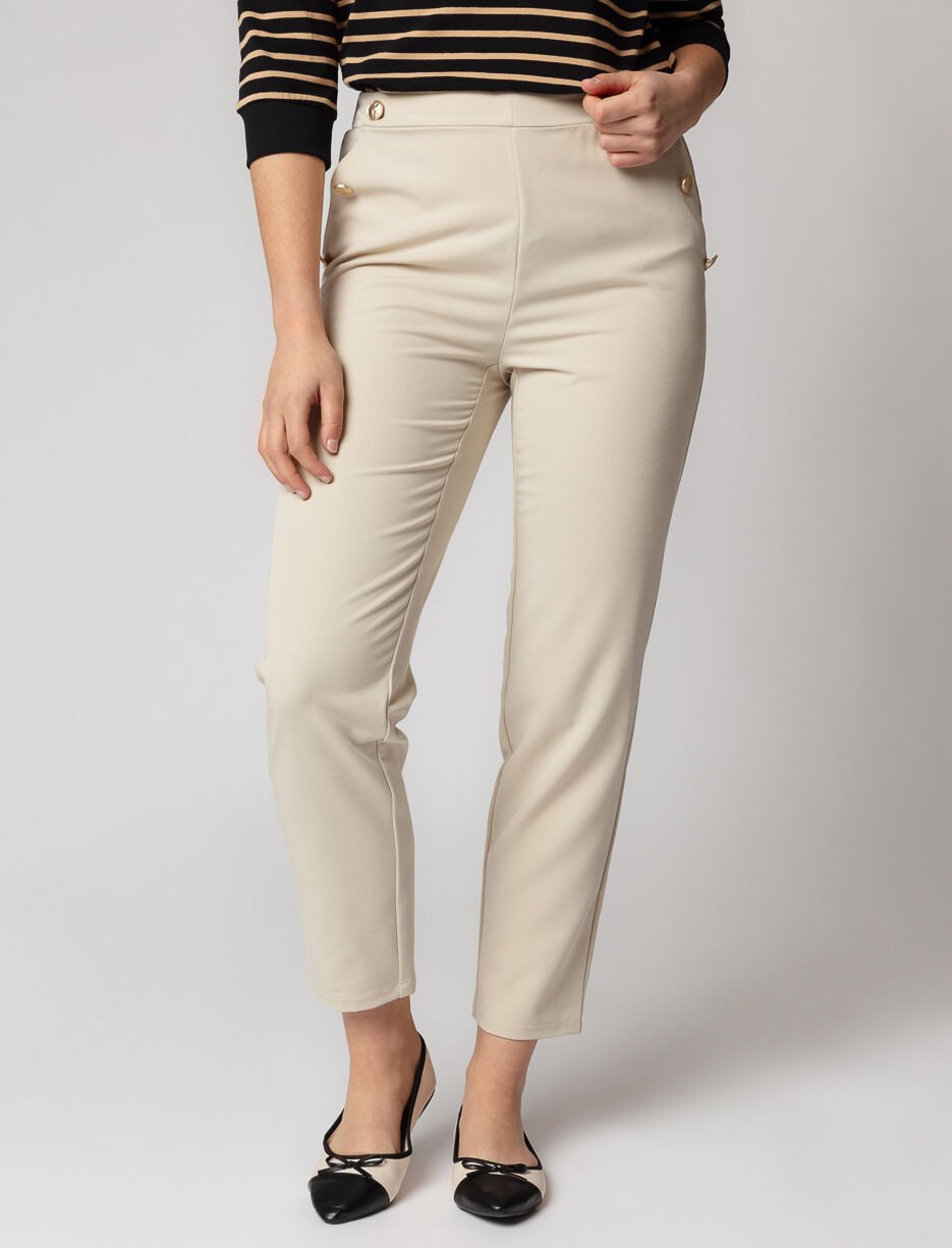 Pantalon à enfiler à jambe effilée Pantalon à enfiler à jambe effilée