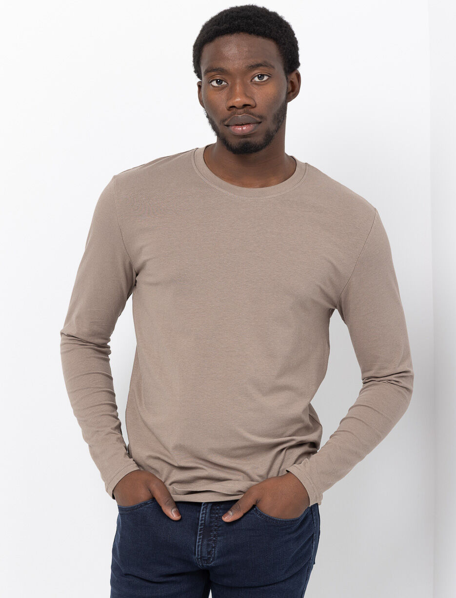 T-shirt uni à col rond