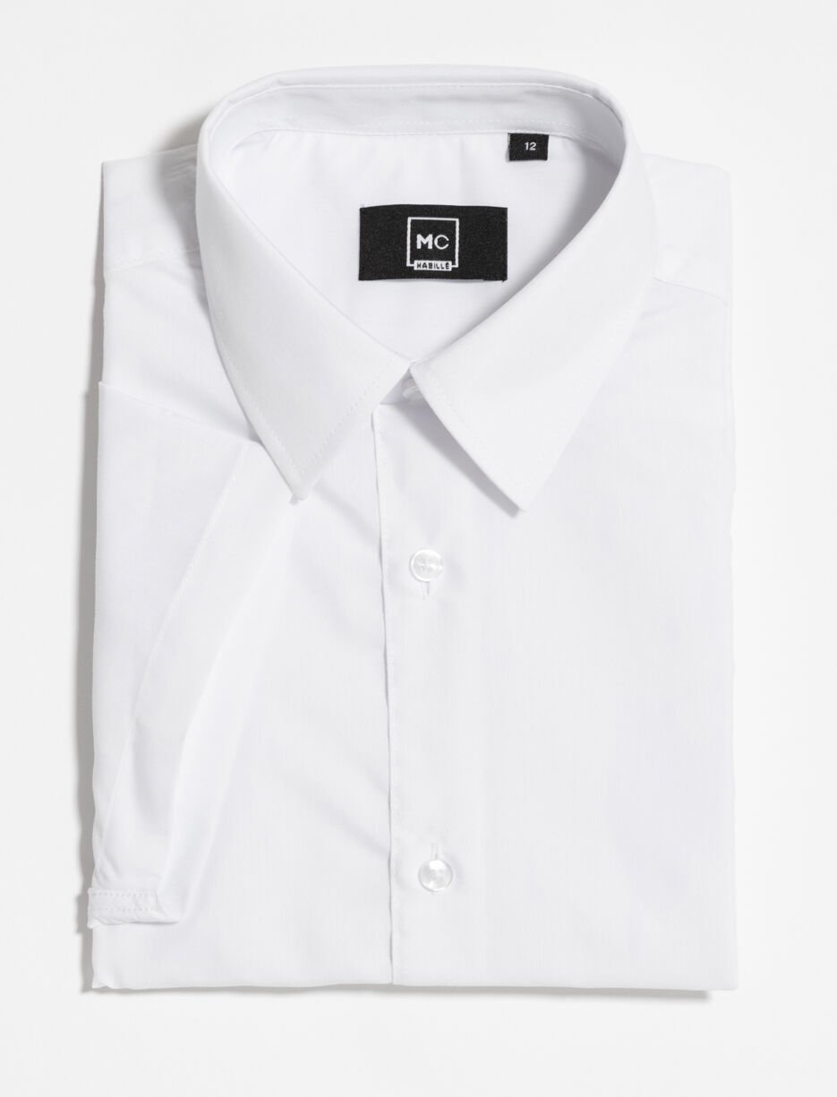 Chemise unie à manches courtes