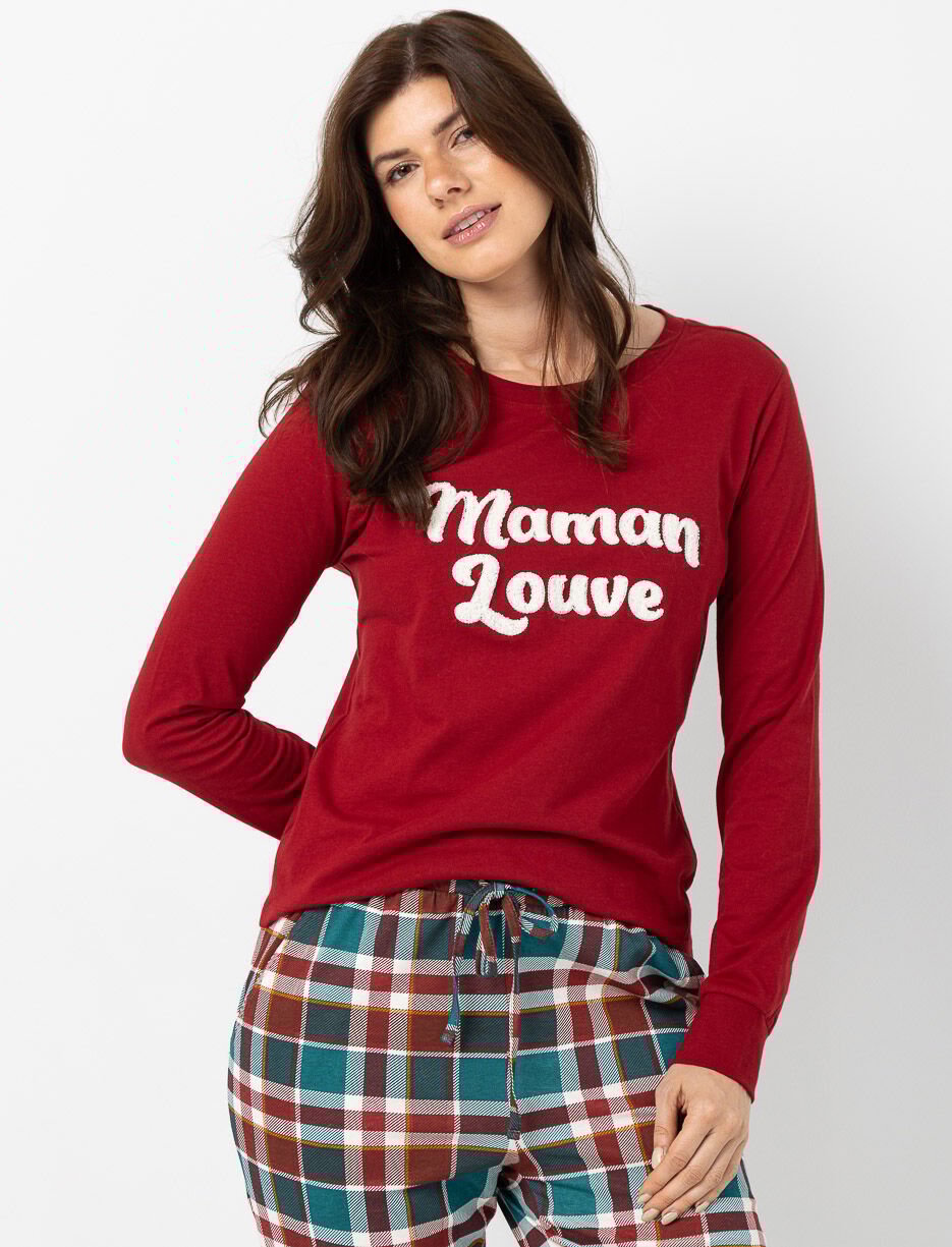 T-shirt de pyjama imprimé en shepra