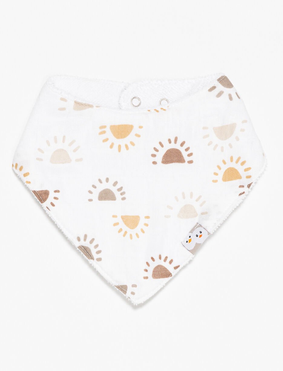 Bavoir en mousseline à motifs