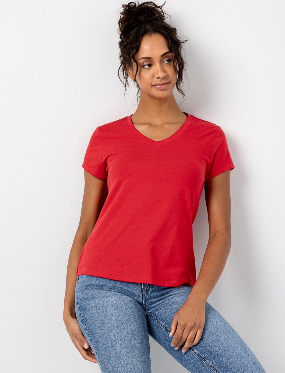 Organic Cotton Basic V-Neck T-Shirt