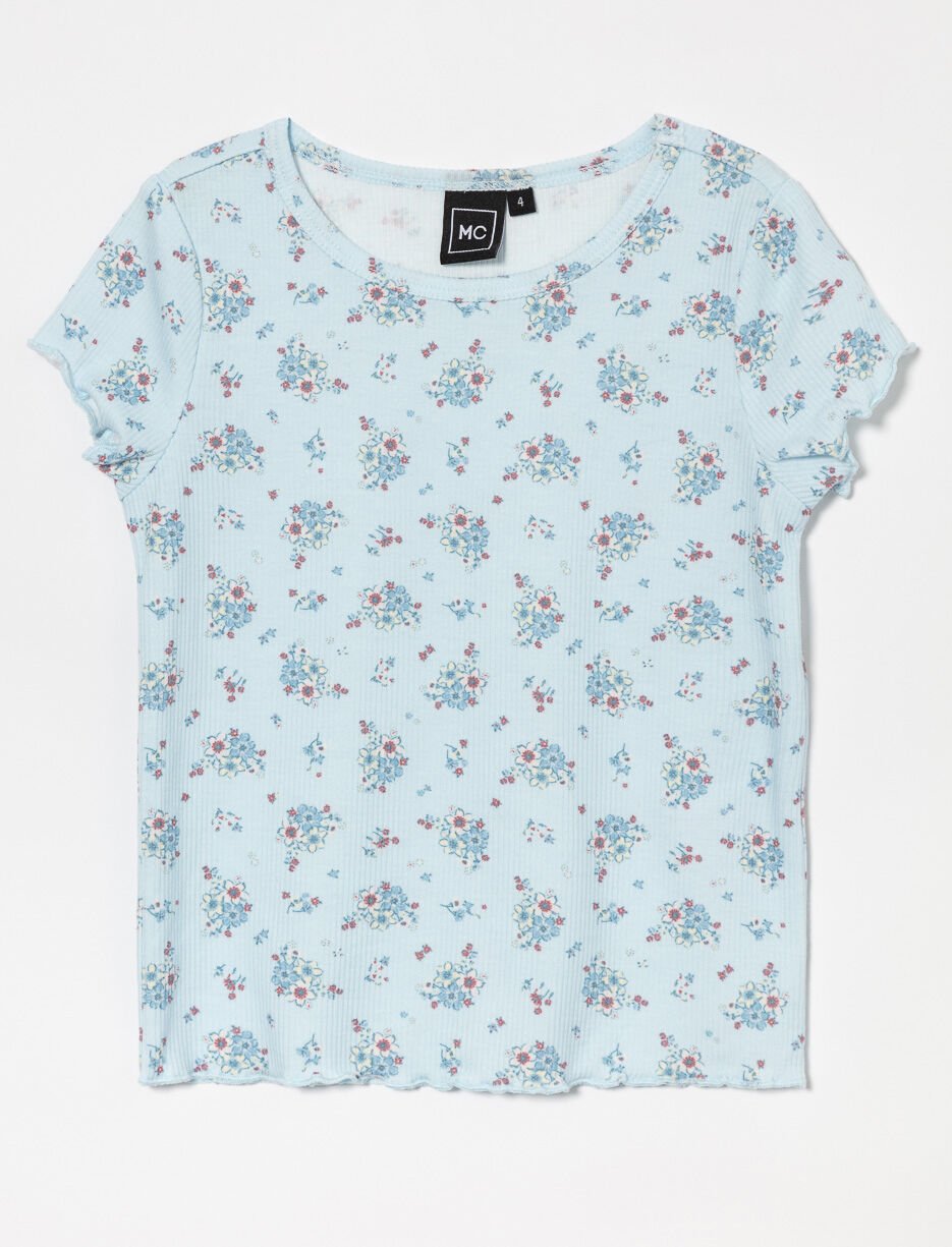 Ribbed Printed T-shirt