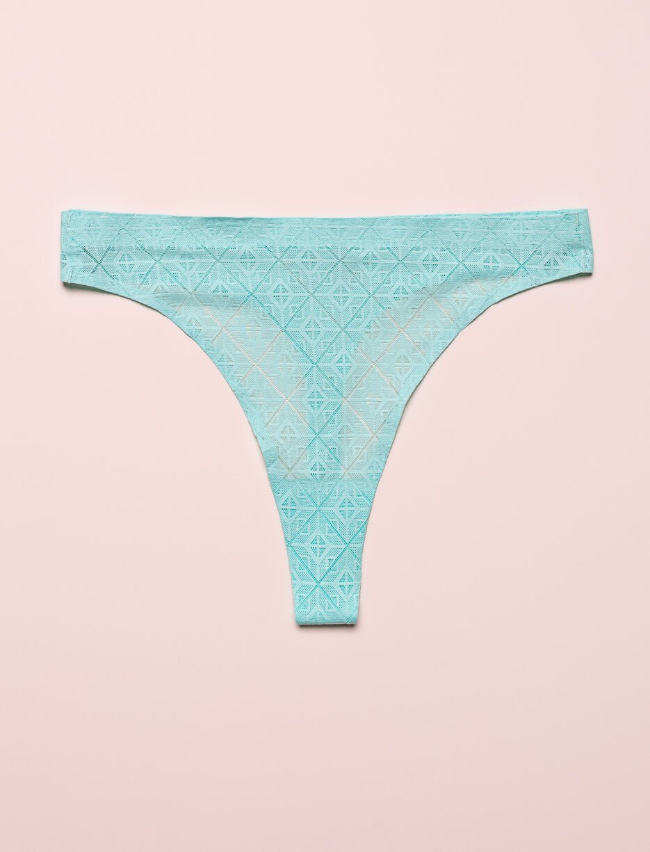 Culotte tanga en dentelle sans coutures