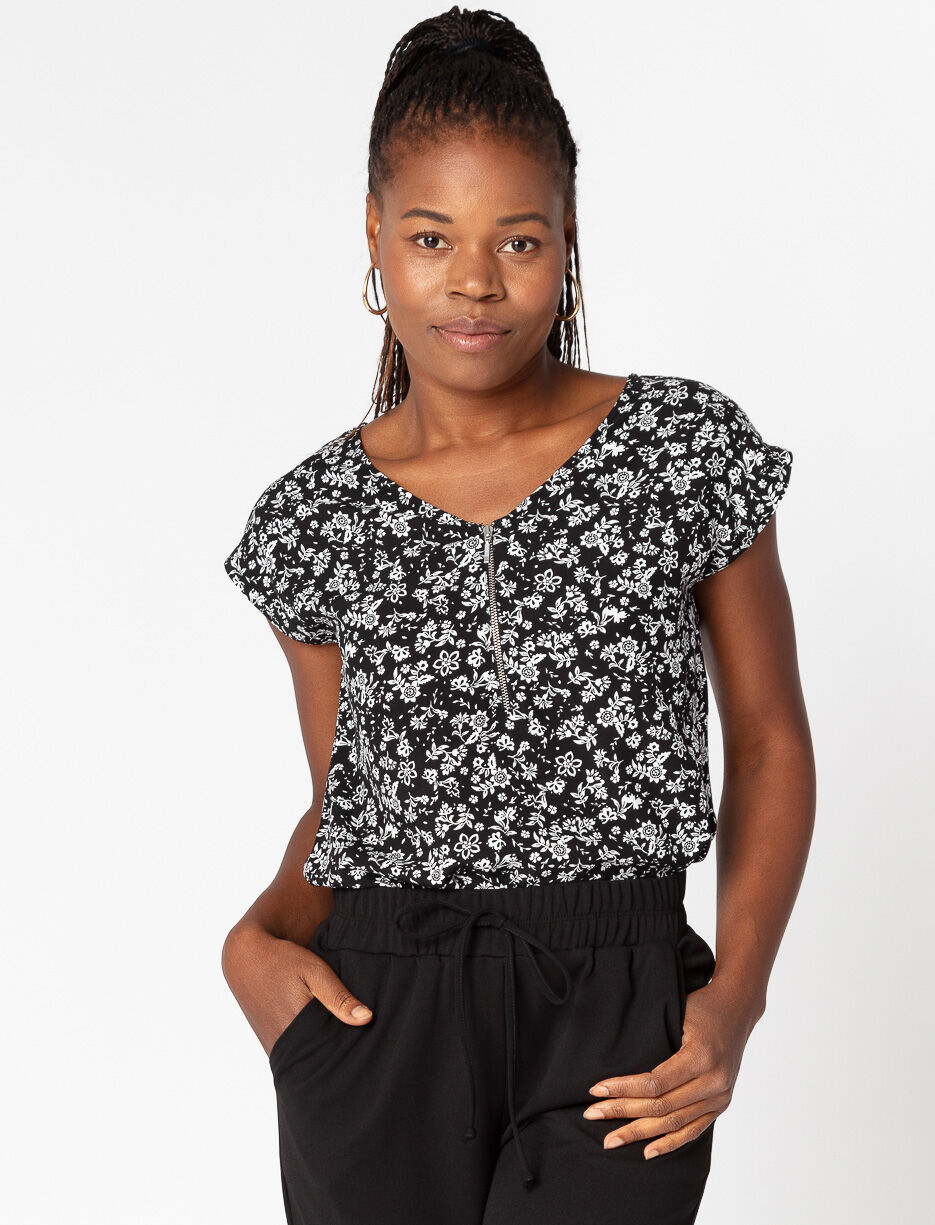Blouse fleurie discount