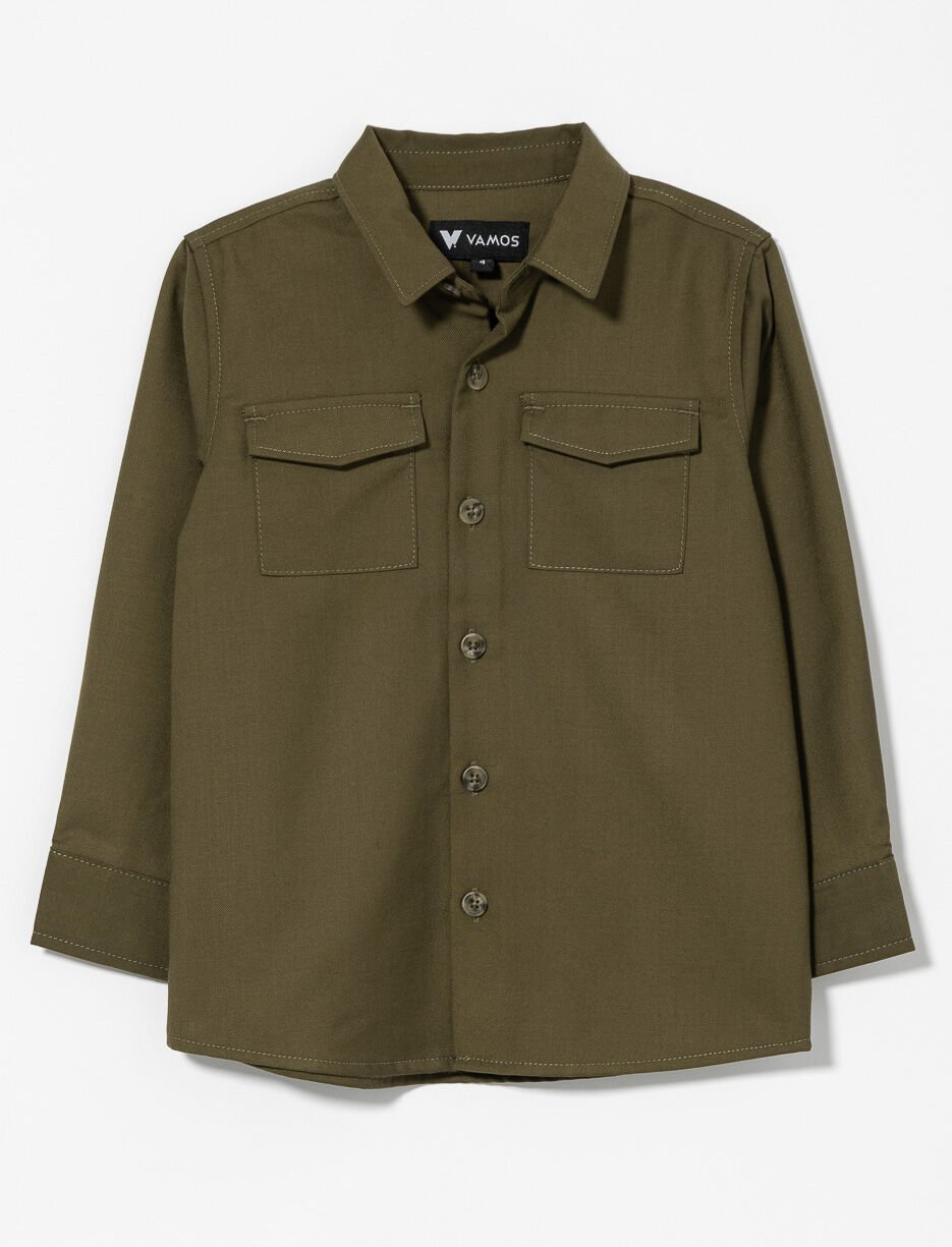 Chemise unie à manches longues - petit garçon