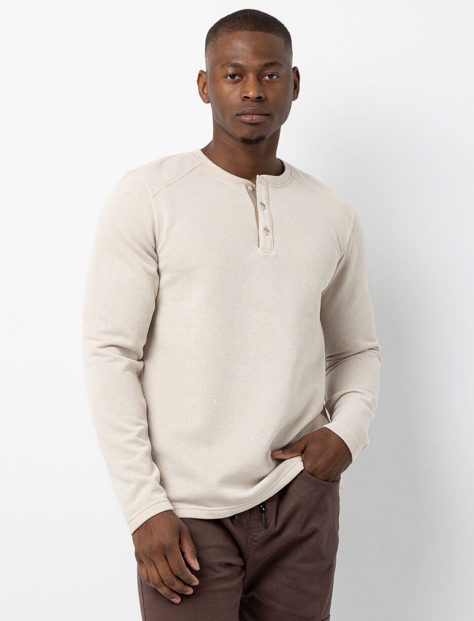 T-shirt henley à manches longues