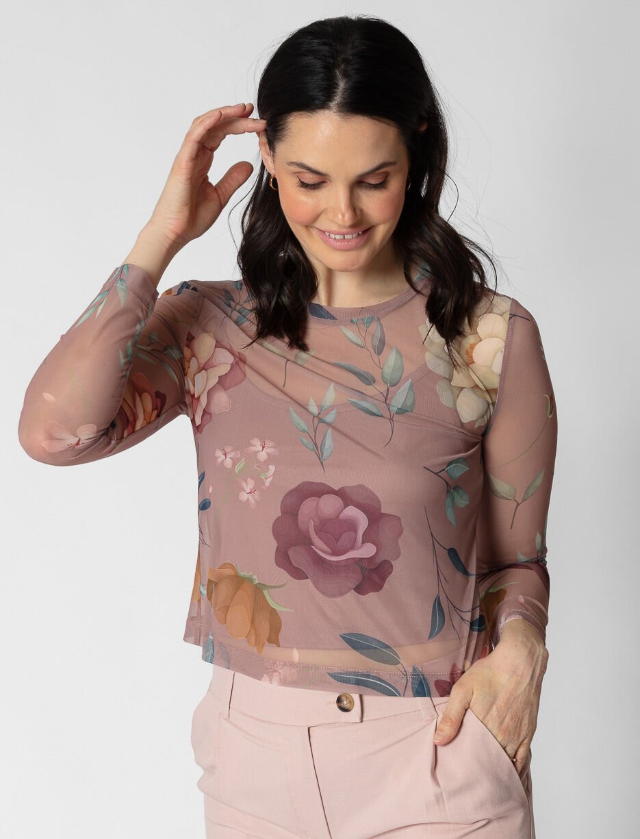Floral Mesh T-shirt