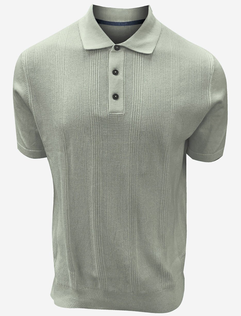 Polo en tricot textur&eacute;