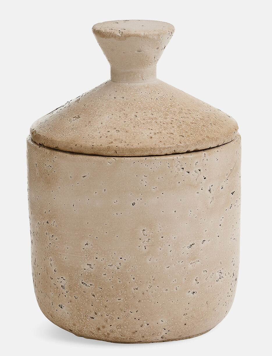 Pot décoratif style travertin