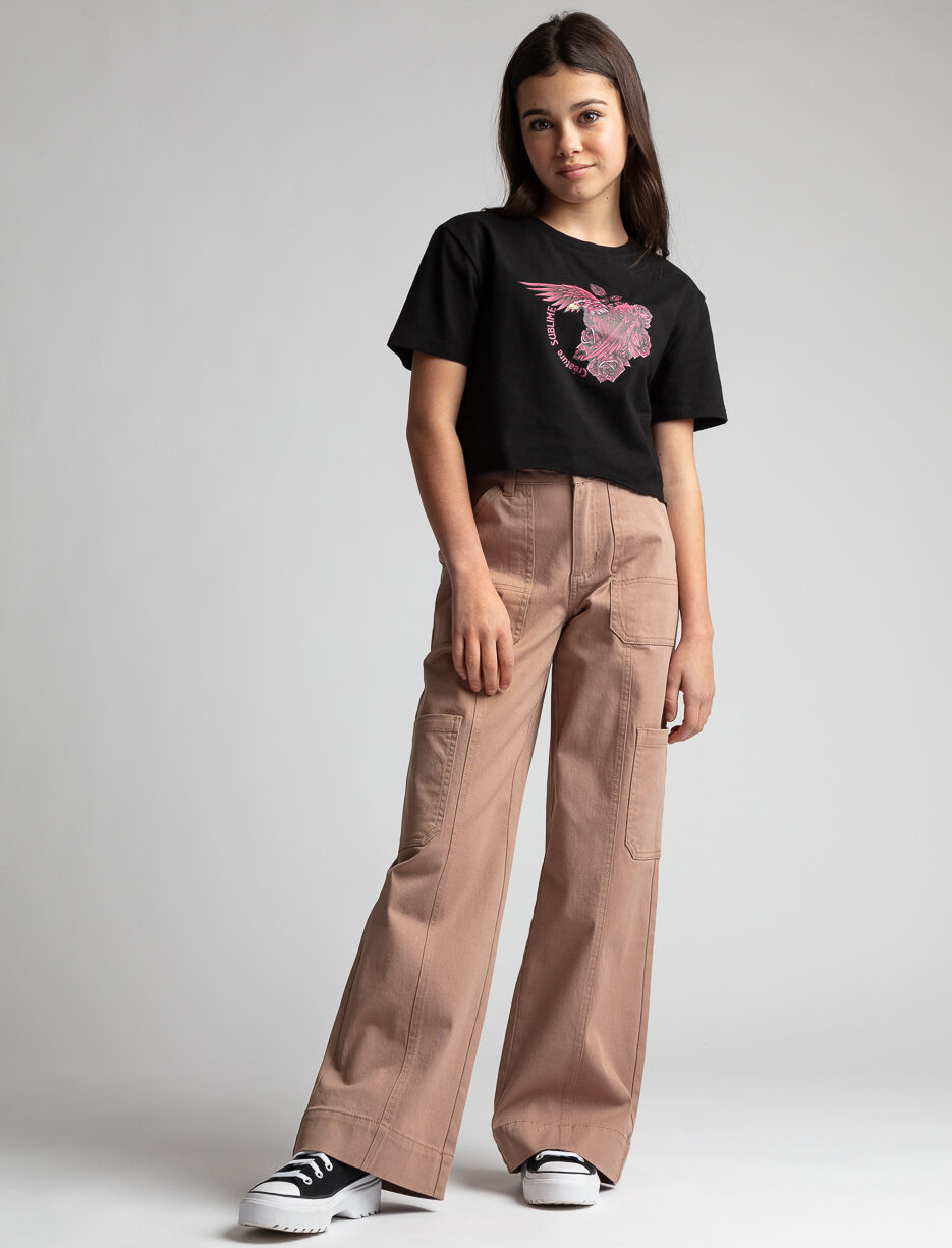 Pantalon taille haute deals et large