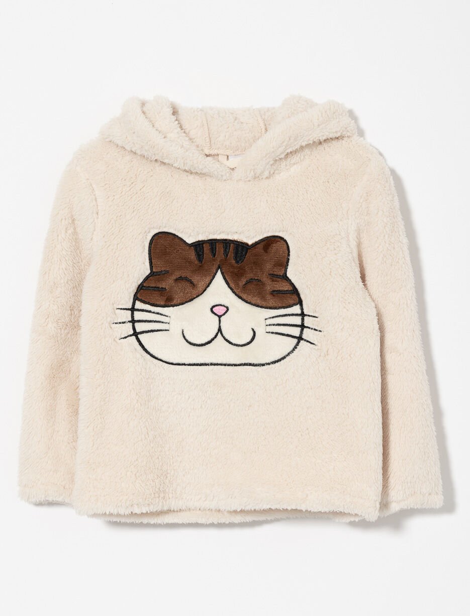 Chandail de pyjama en peluche imprimé - petite fille Chandail de pyjama en peluche imprimé - petite fille