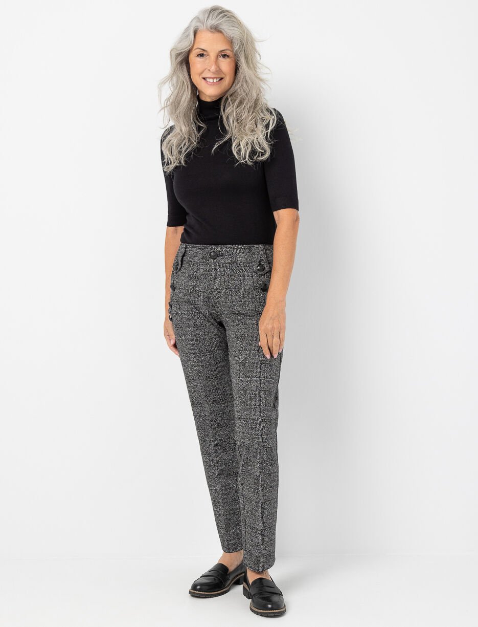 Pantalon droit à carreaux