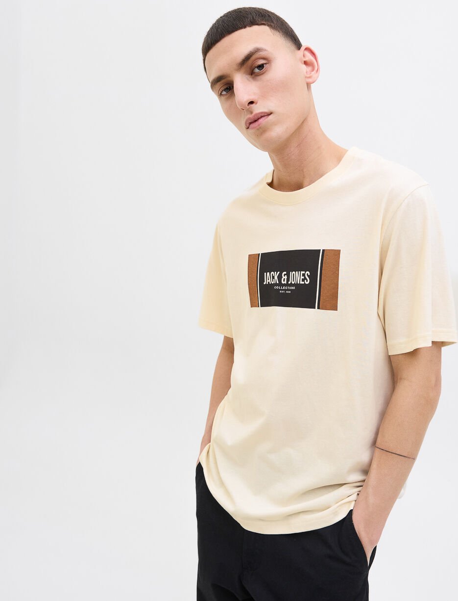 T-shirt imprim&eacute; &agrave; col rond