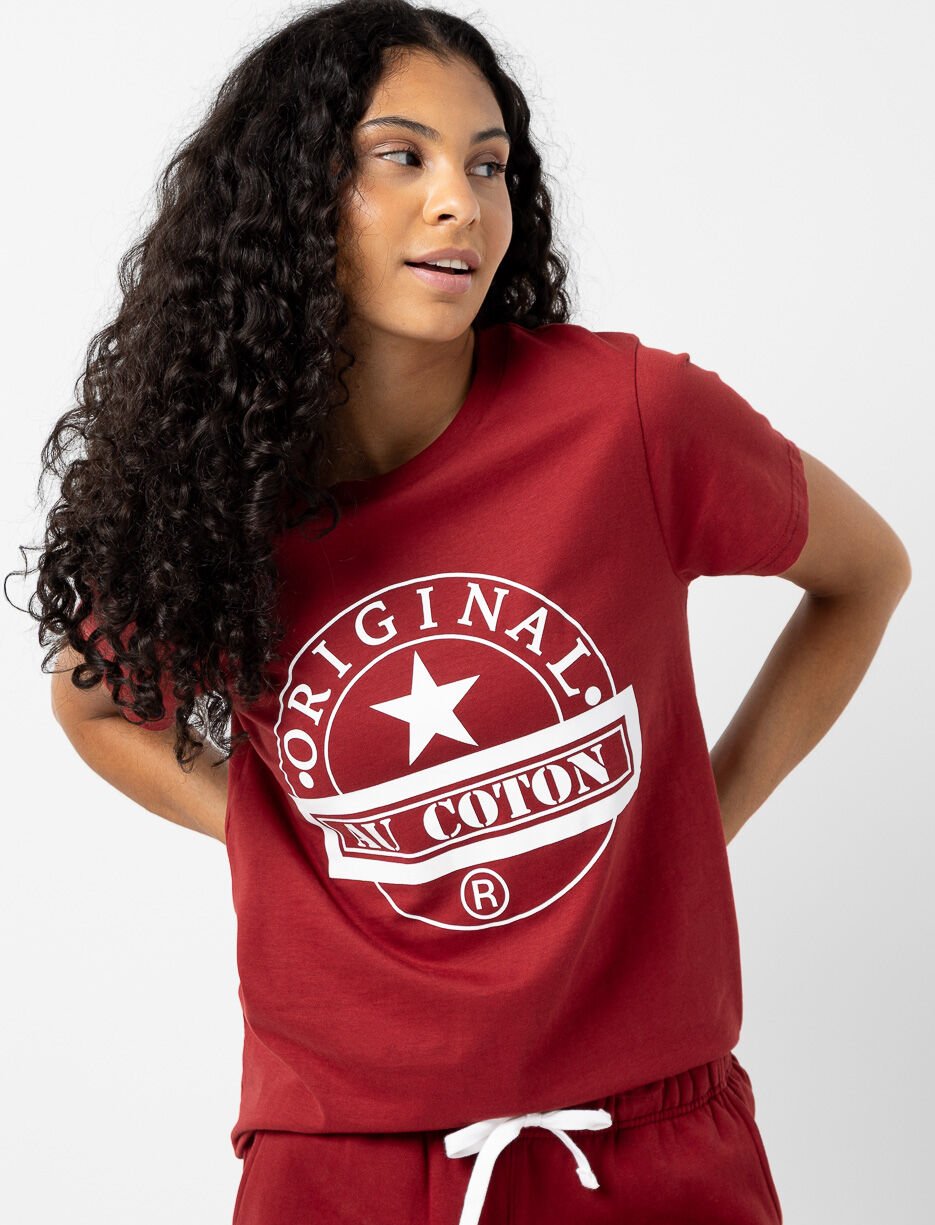 T-shirt imprimé à col rond