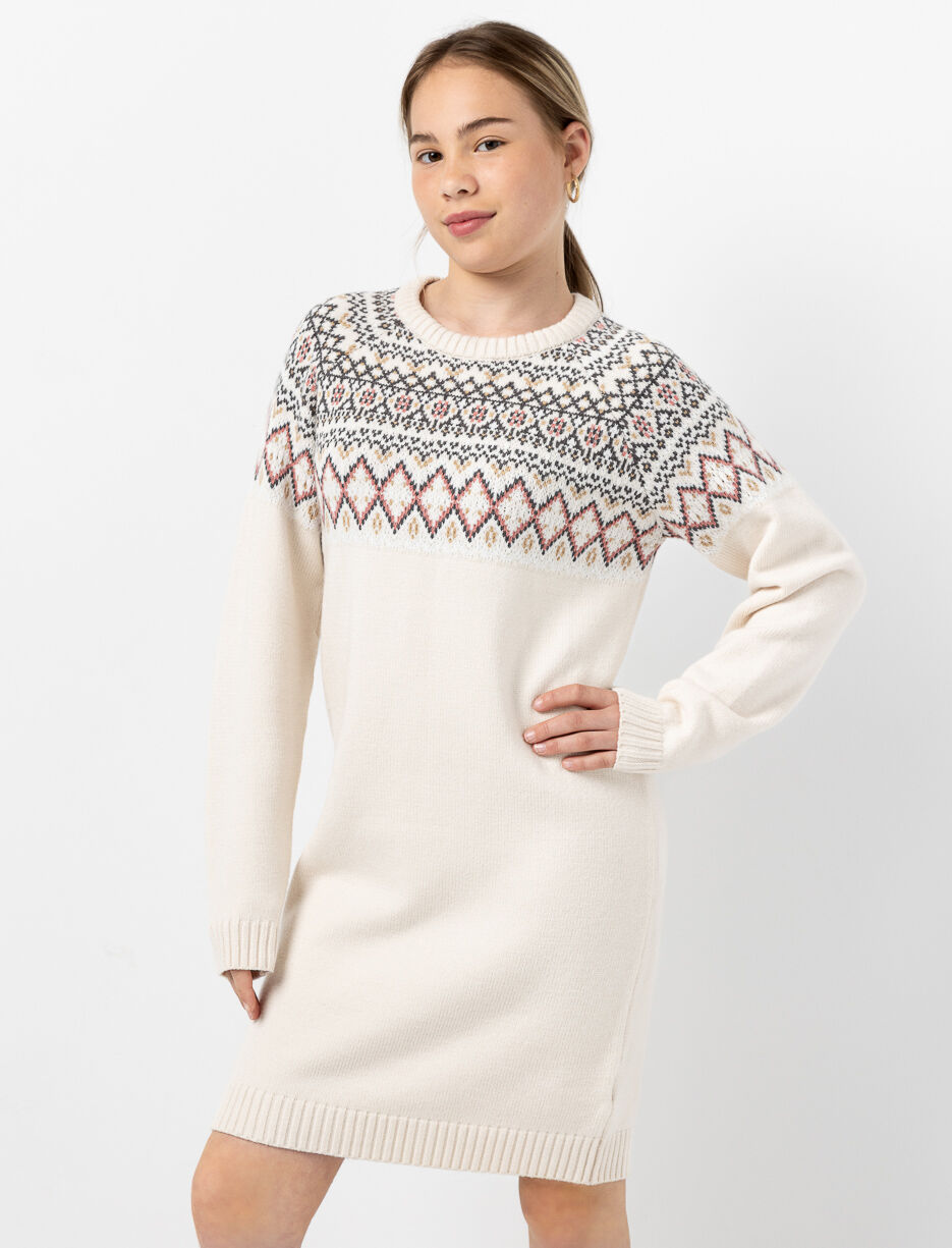 Robe en tricot à motifs jacquard