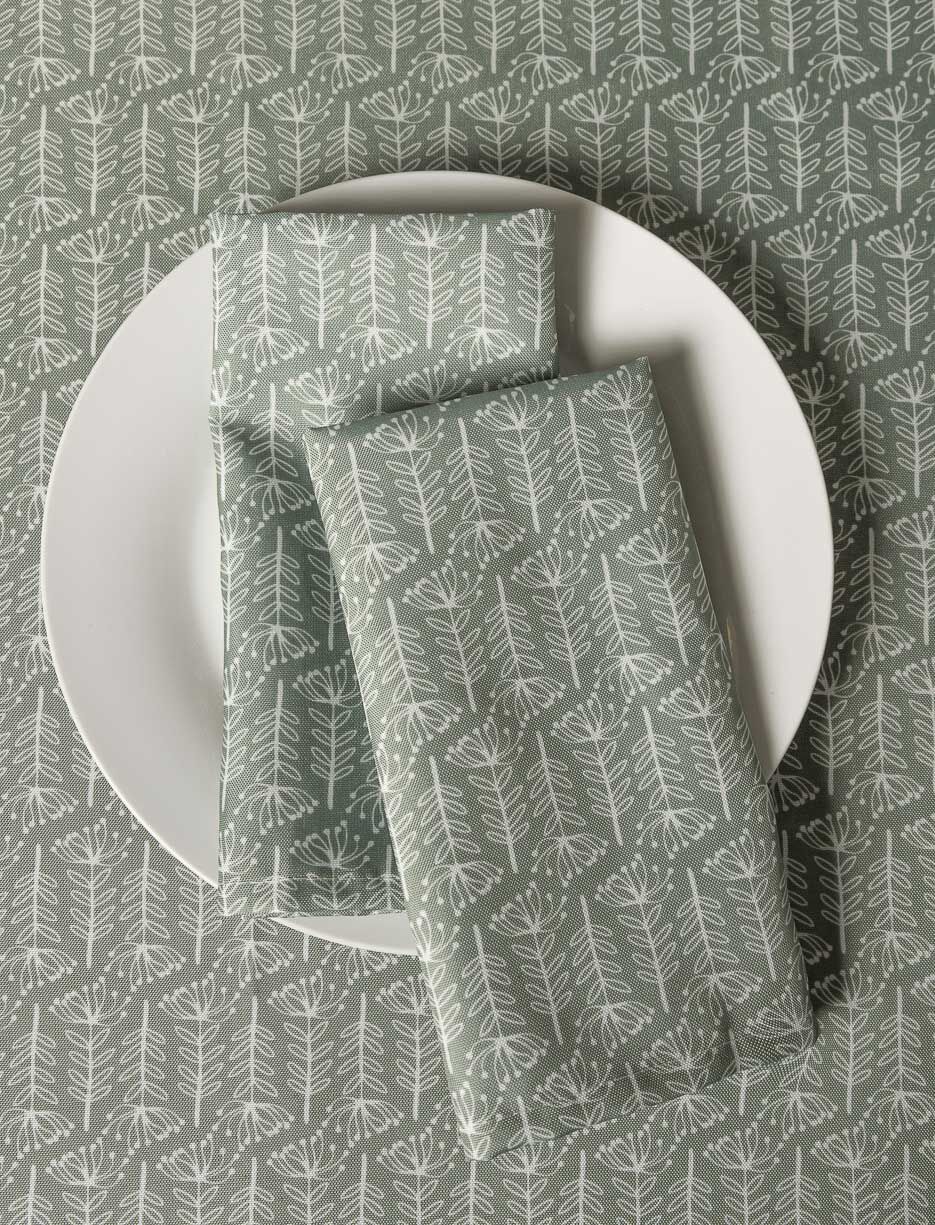 Serviettes de table fleuries - paquet de 2