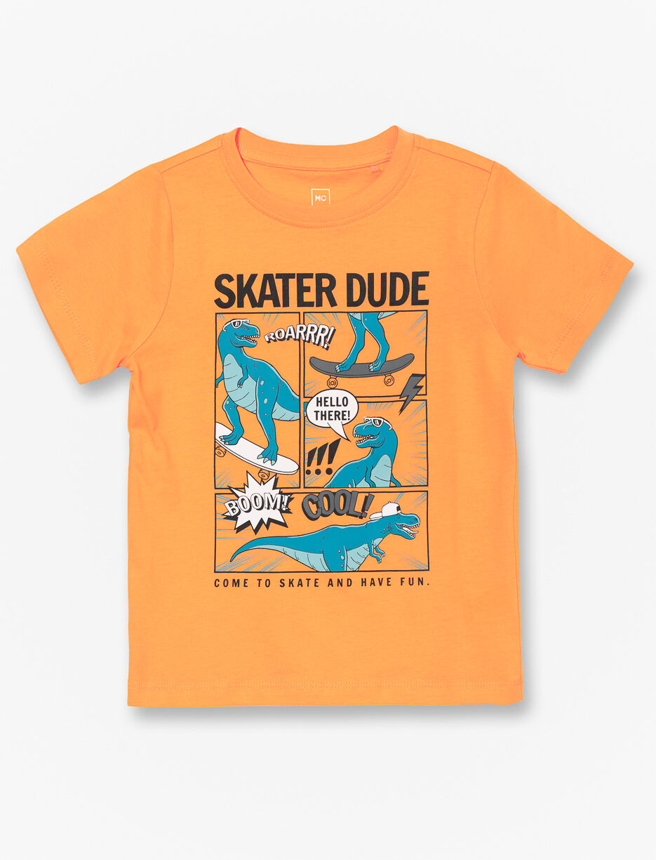 T-shirt en coton bio imprimé - petit garçon