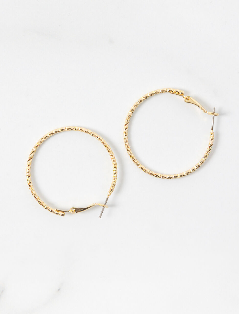 Boucles d’oreilles anneaux texturés