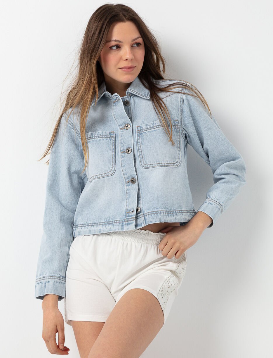 Veste courte en denim Veste courte en denim