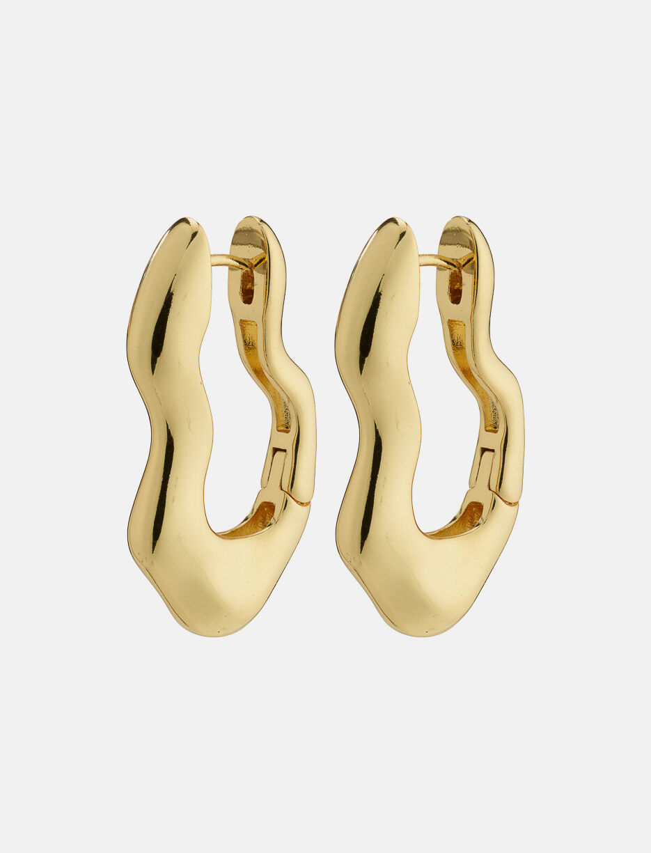 Boucles d'oreilles ondulées recyclées