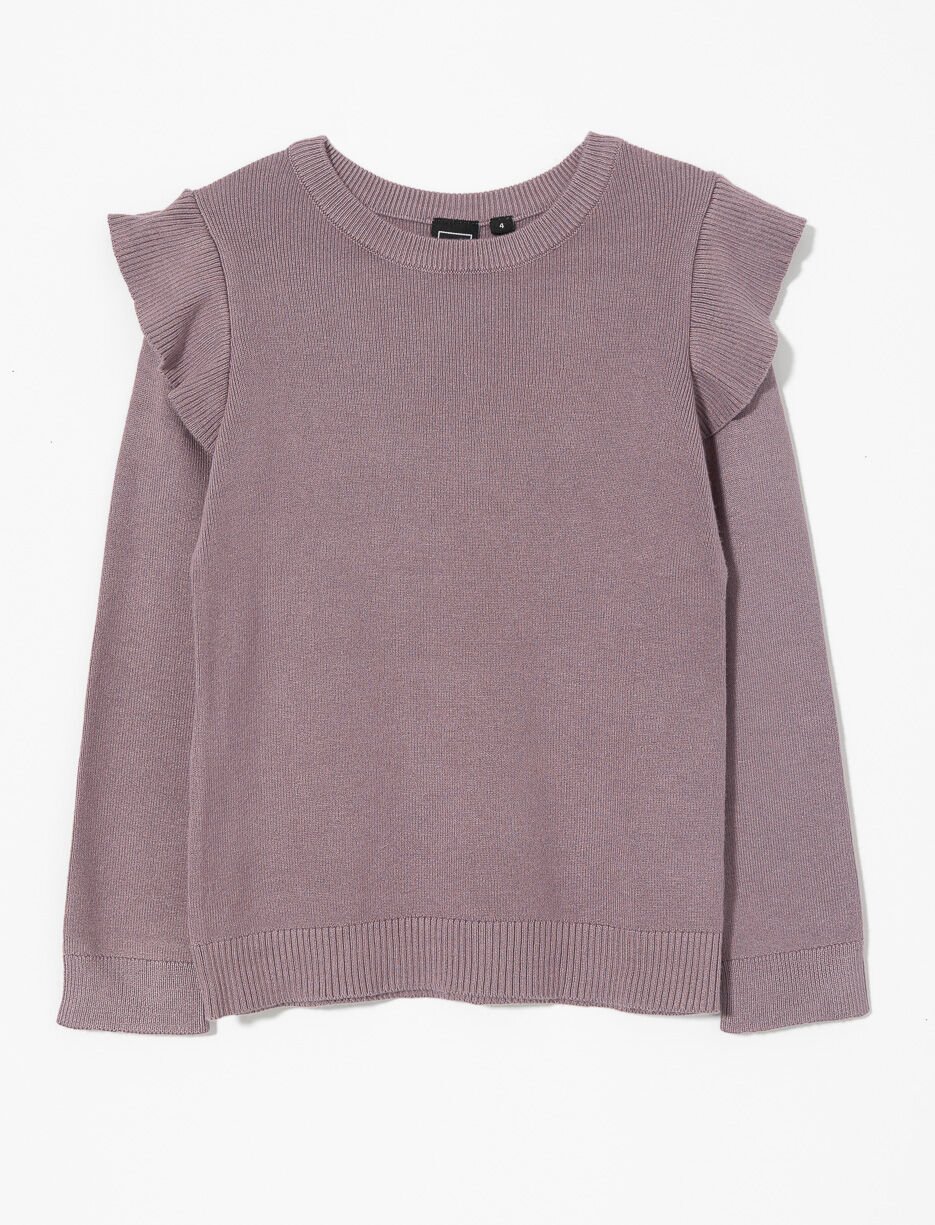 Knit Ruffle Sweater - Little Girl