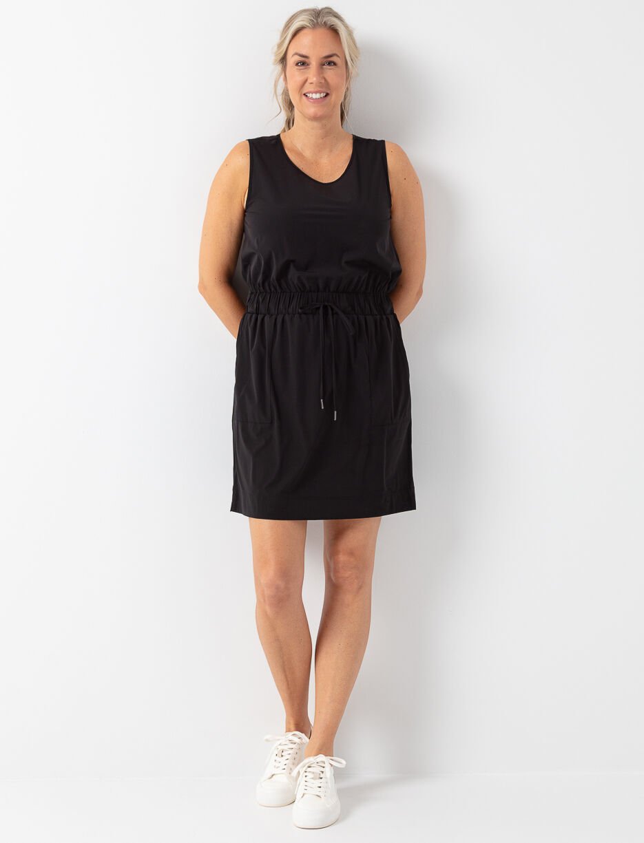 Sleeveless Dress with Elastic Waist