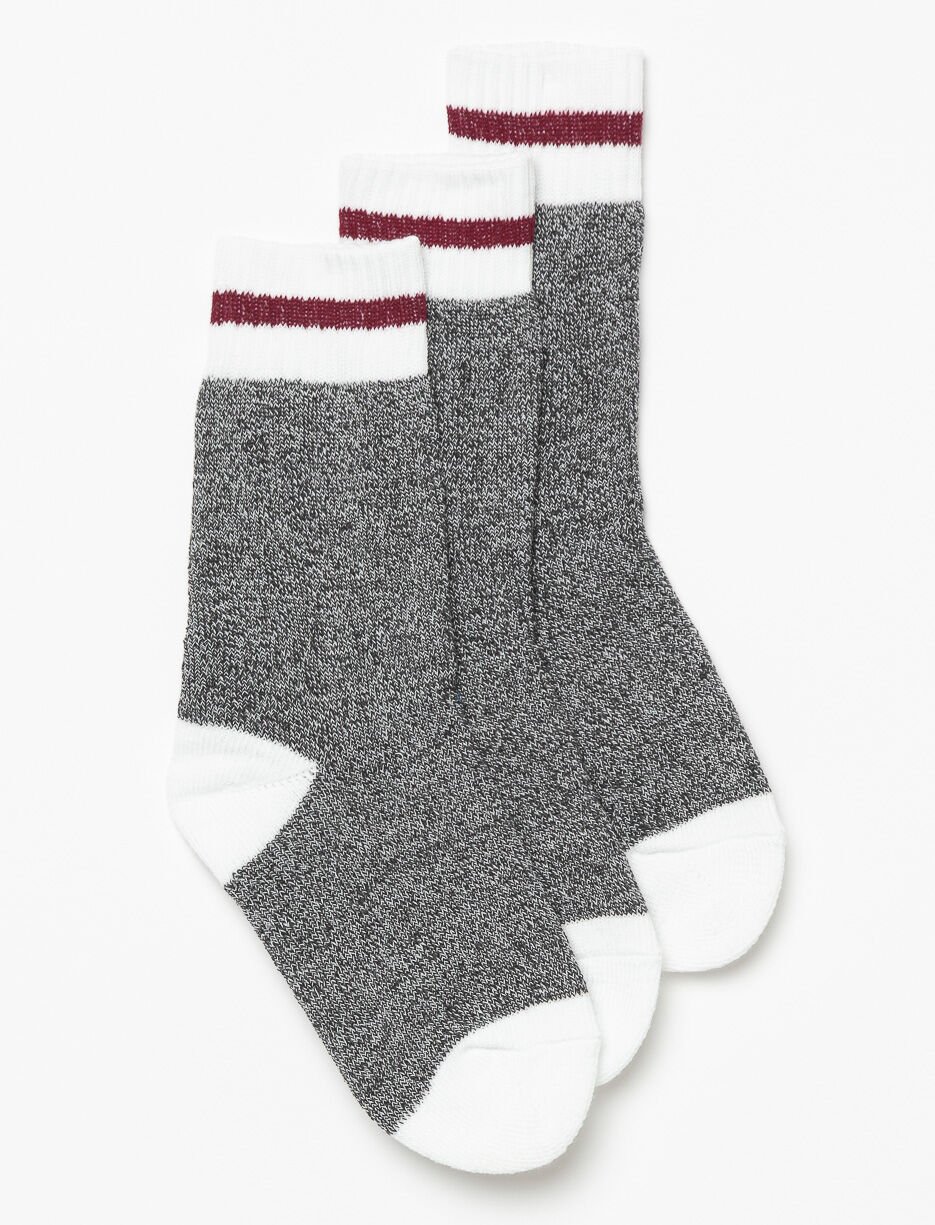 Chaussettes mi-mollet à bordure - paquet de 3