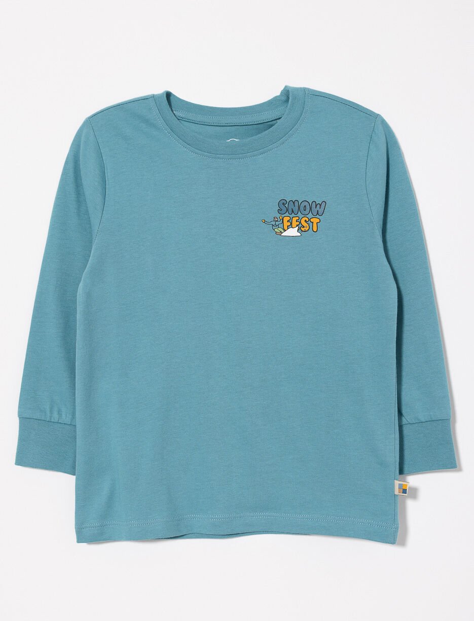 Organic Cotton T-shirt with Back Print - Little Boy