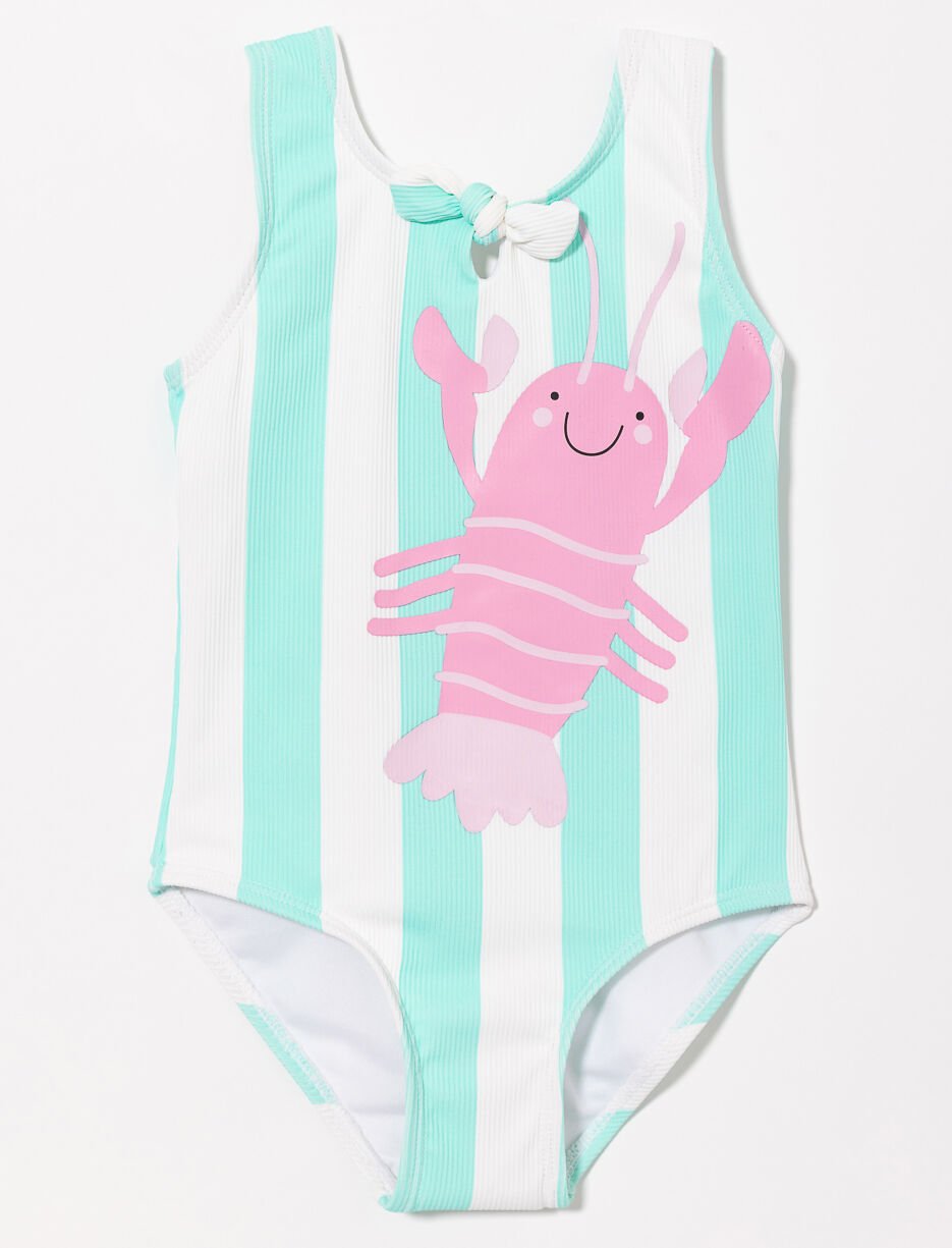 Maillot 1 pi&egrave;ce imprim&eacute; nou&eacute; - petite fille