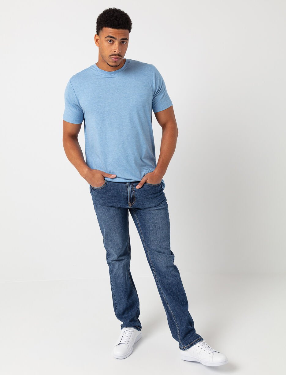 Jean droit à taille régulière