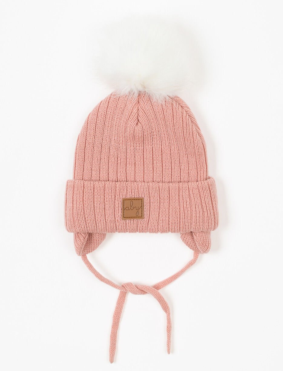 Tuque à revers et pompon - bébé