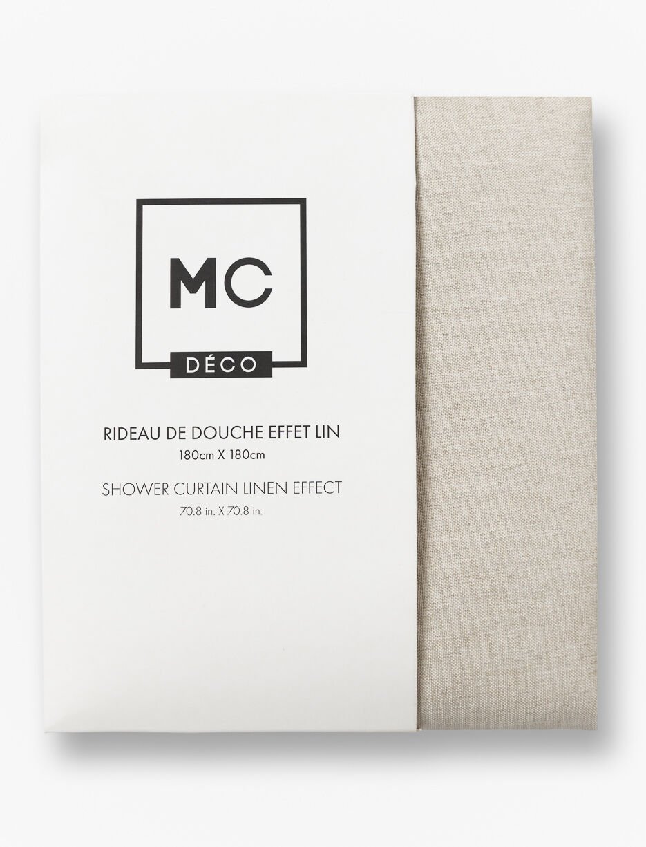 Rideau de douche effet lin