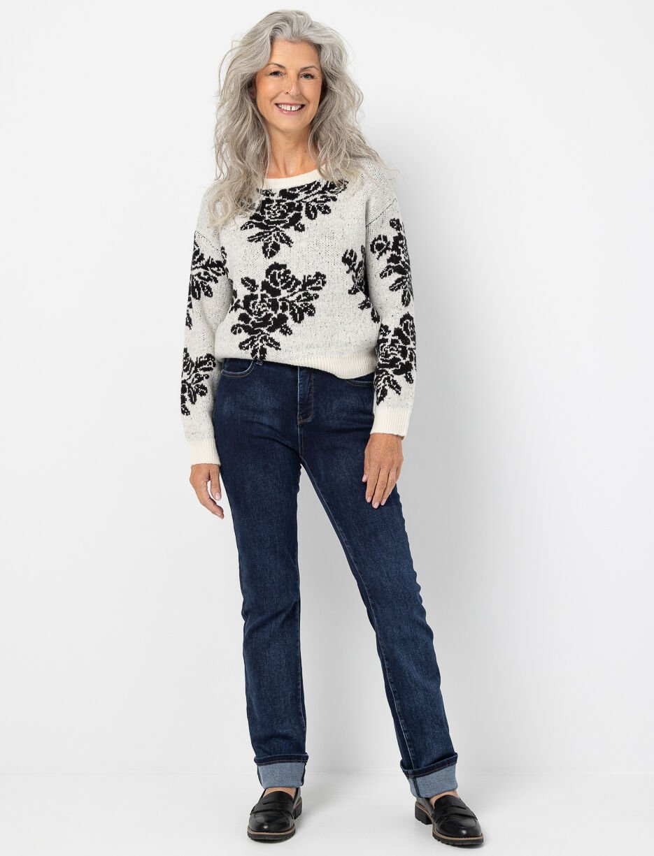 Jean droit à taille régulière