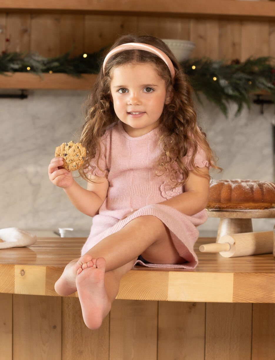 Robe en tricot à volants - petite fille