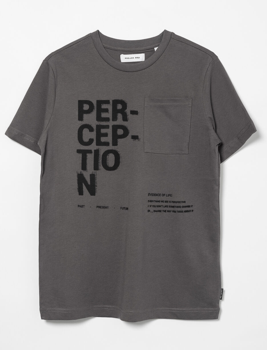 T-shirt avec poche et imprimé graphique