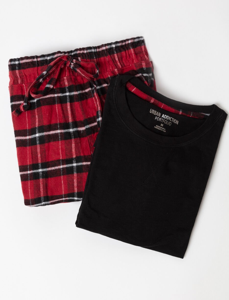 Pyjama 2 pièces à carreaux