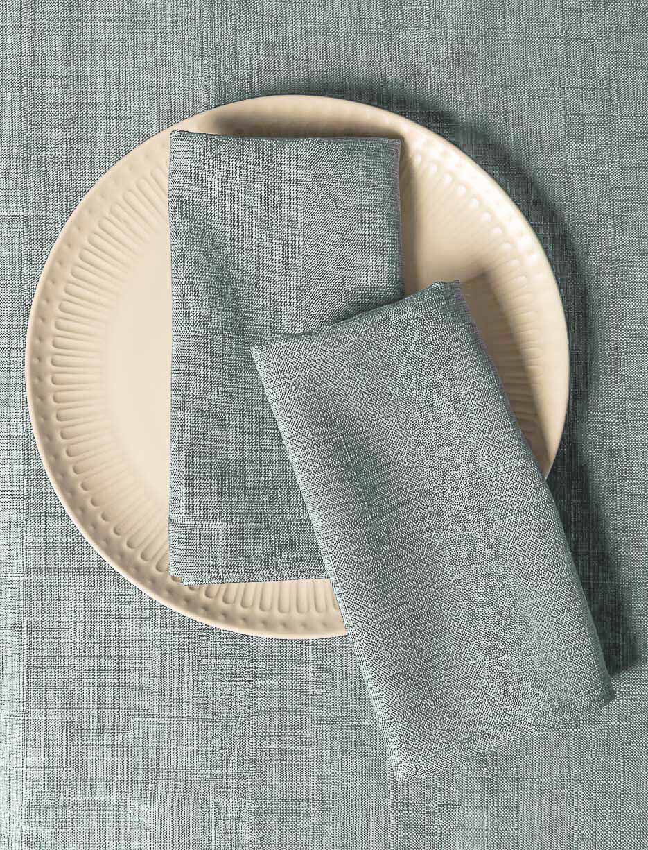 Serviettes de table en faux lin - paquet de 2