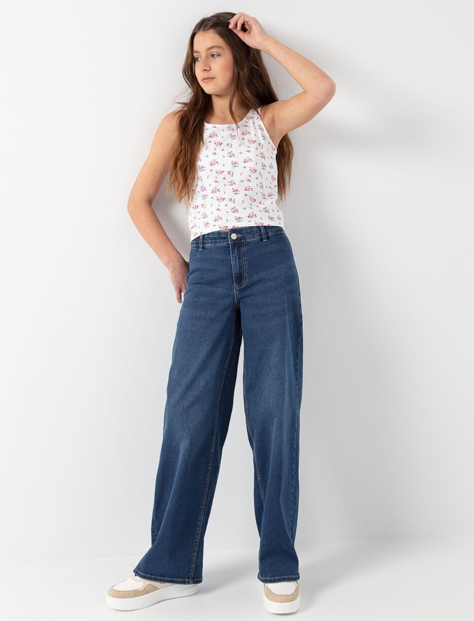 Jean jambe droite à taille régulière